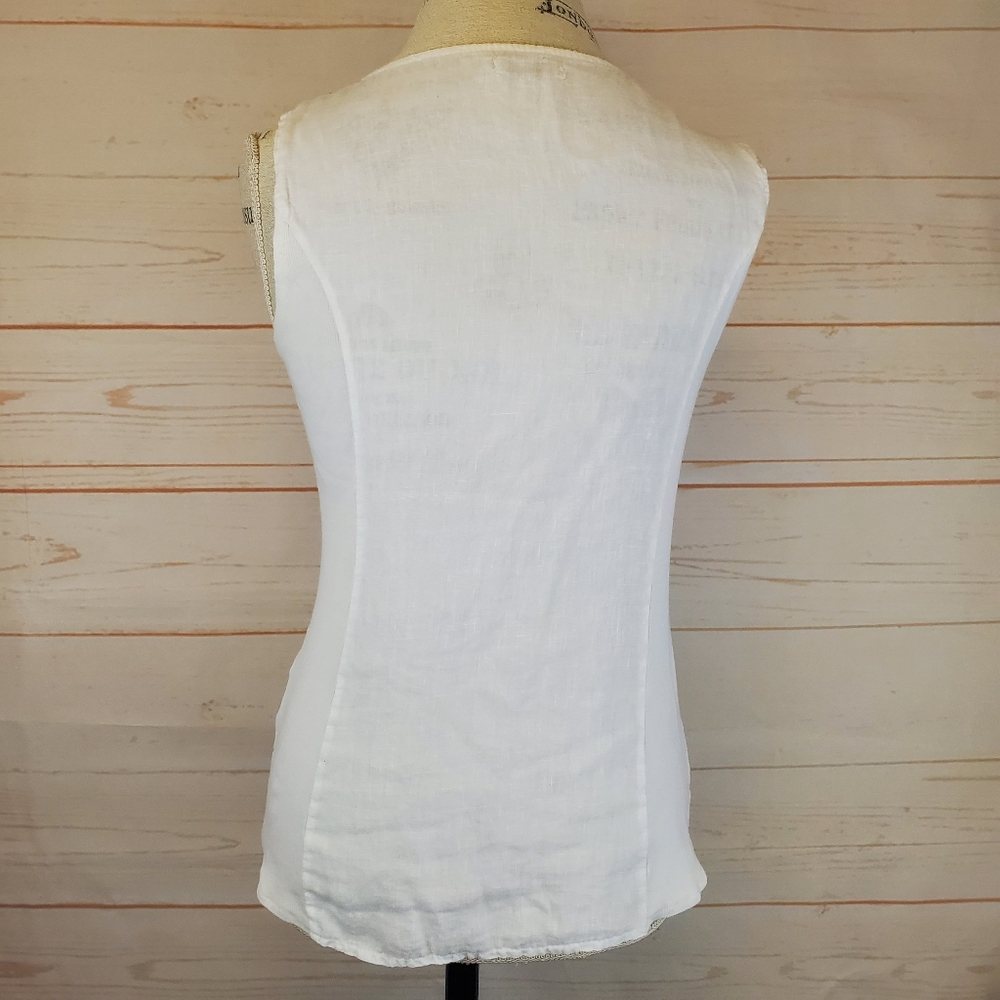 Lina Tomei Beaded Sleeveless Blouse - Picture 4 of 6